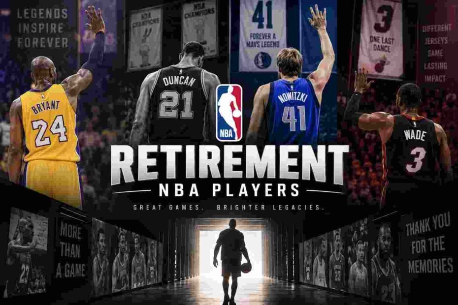 Retirement NBA Players featuring legendary basketball stars and their lasting legacy